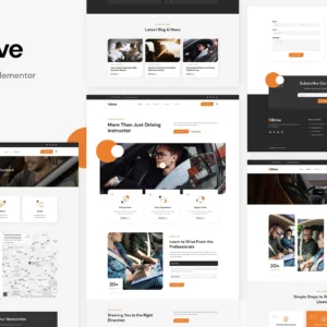 Udrive – Template kit Elementor pour auto-école