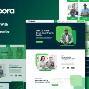 Spora – Template kit Elementor pour agence digitale