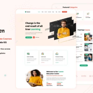 Learen – Template kit Elementor pour cours en ligne