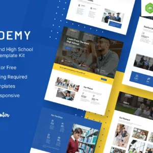 Edudemy – Template kit Elementor pour école et éducation