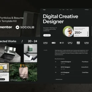 Edger - Template kit Elementor pour portfolios et CV