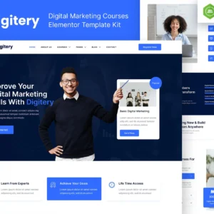 Digitery – Modèle de kit Elementor pour les cours de marketing digital