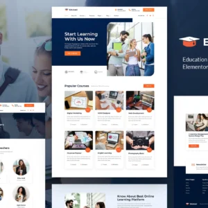 Edukasi - Template kit Elementor pour les cours en Ligne
