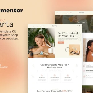 Savarta – Template kit Elementor pour boutique spa et soins du corps